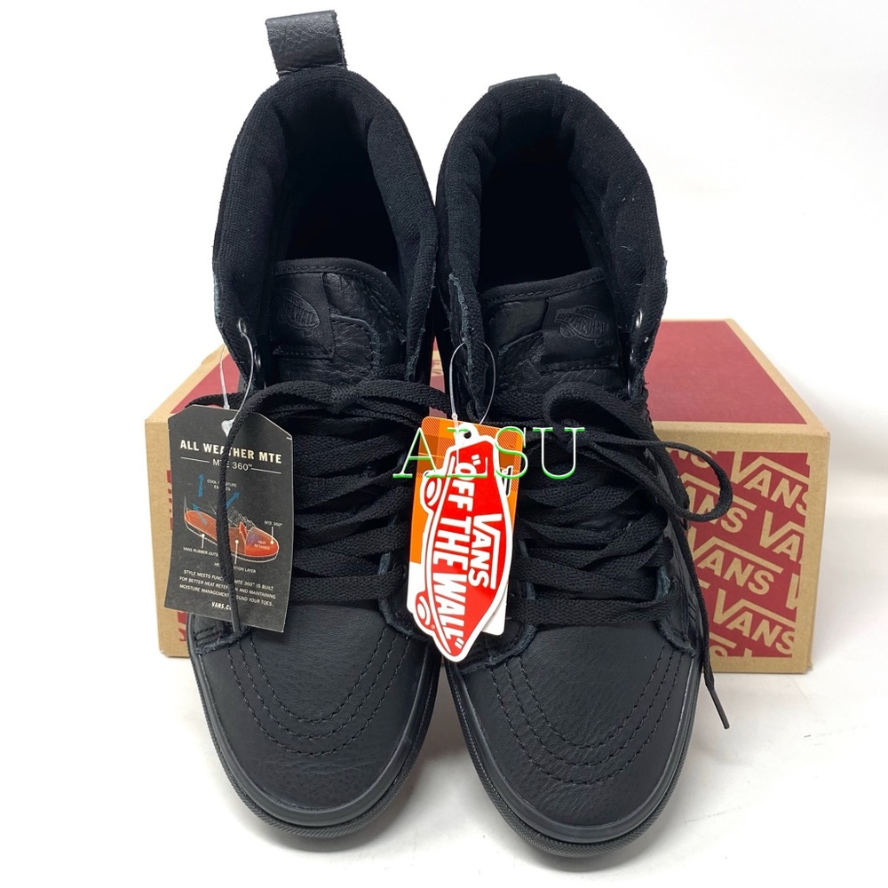VANS SK8-HI MTE Leather Black Women’s Sneakers Size 8.5 VN0A4BV7XKN - Picture 3 of 10